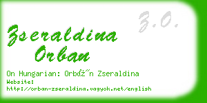 zseraldina orban business card